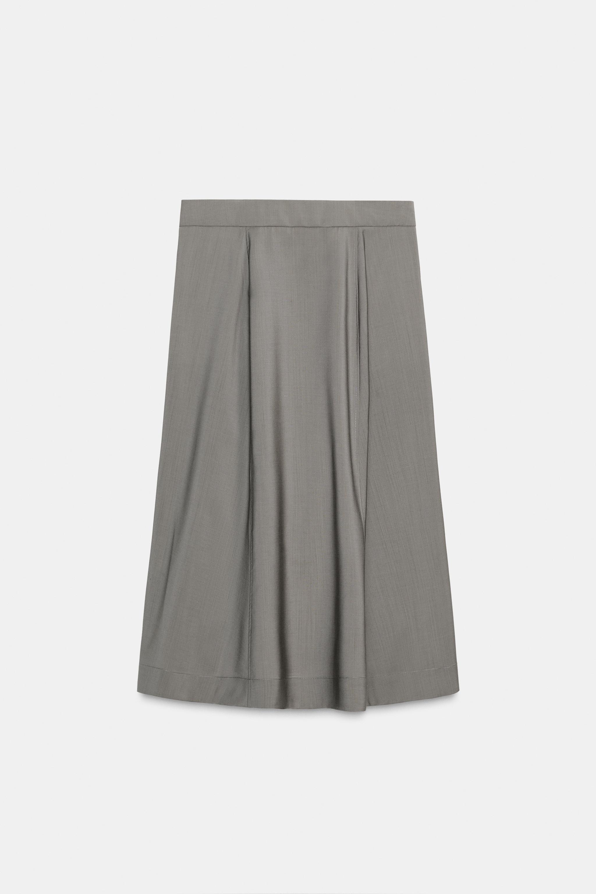 ASYMMETRIC WOOL SKIRT W COLLECTION
